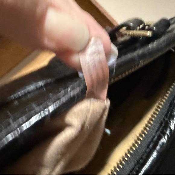 Brahmin Black Croc-Embossed Tote - Picture 7 of 8